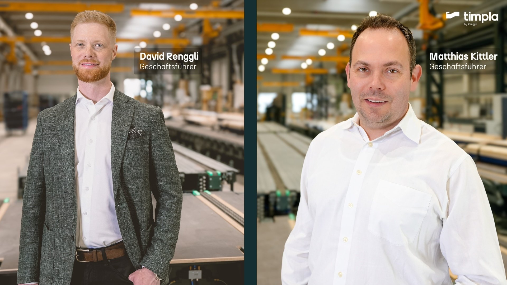 David Renggli und Matthias Kittler in der Werkshalle