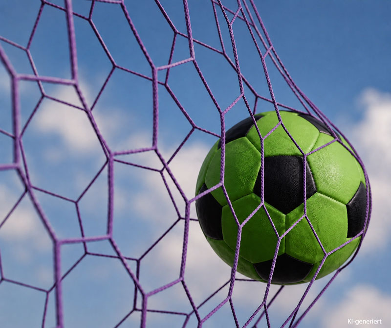 Ball-im-Netz-grün